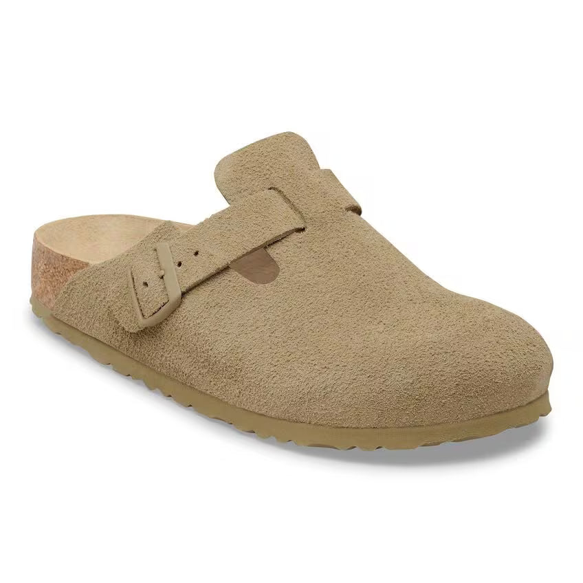 Boston Weichbettung - Veloursleder - Taupe