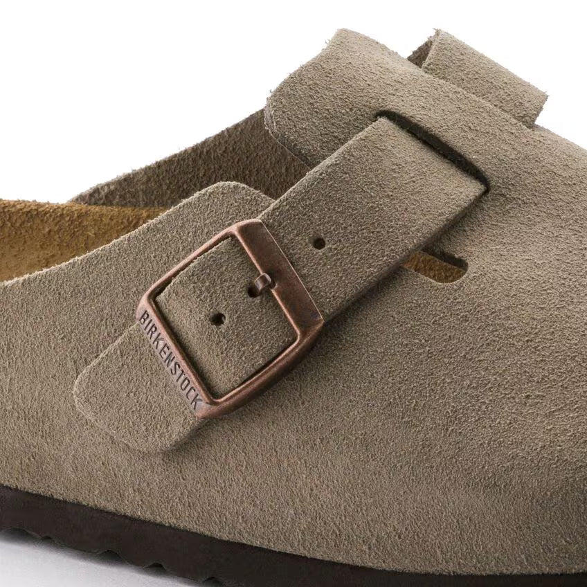 Boston Weichbettung - Veloursleder - Taupe